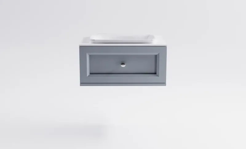 Тумба с раковиной Astra-Form Классик 4631177714054 80 см голубой матовый