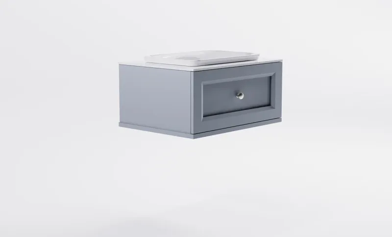 Тумба с раковиной Astra-Form Классик 4631177714054 80 см голубой матовый