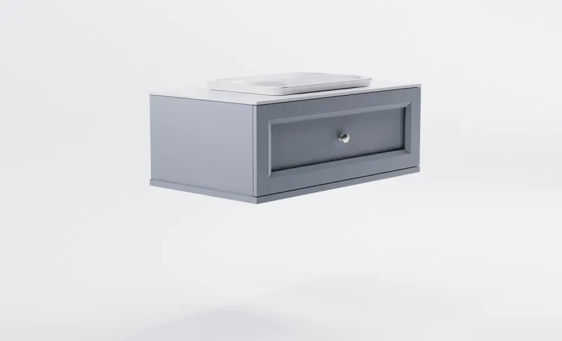 Тумба с раковиной Astra-Form Классик 4631177714115 90 см голубой матовый