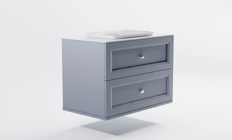 Тумба с раковиной Astra-Form Классик 4631177714351 90 см голубой матовый