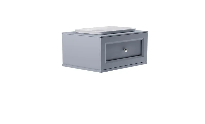 Тумба с раковиной Astra-Form Классик 4631177715495 80 см голубой матовый