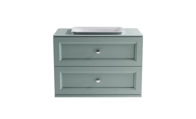 Тумба с раковиной Astra-Form Классик 4631177715785 90 см зелёный матовый