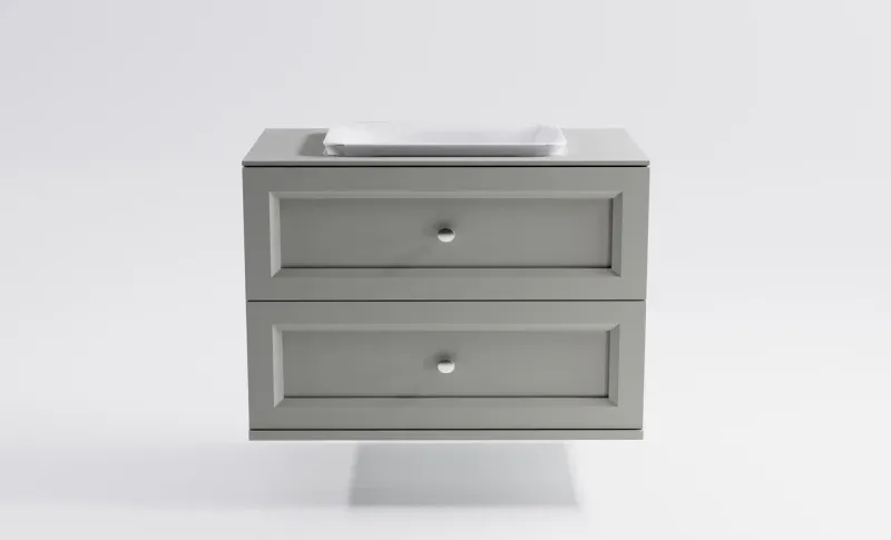 Тумба с раковиной Astra-Form Классик 4631177715808 90 см серый матовый