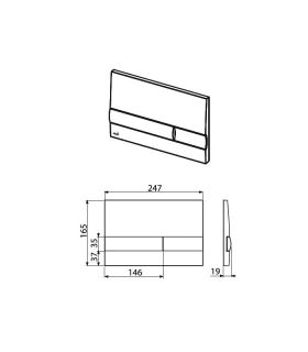 Кнопка смыва AlcaPlast для инсталляции золотая M1725