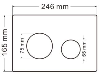 Кнопка смыва ABBER AC0121MCH хром матовый