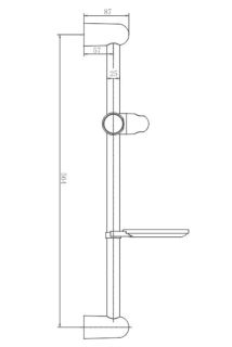 Душевая штанга Haiba HB8003 хром