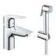 Смеситель для раковины Grohe BauEdge 23757001 с гигиеническим душем Хром