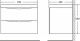 Тумба под раковину BelBagno подвесная 70x55см Rovere Moro MARINO-700-2C-SO-RW-P