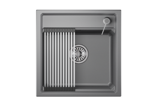 Мойка кухонная Granula Kitchen Space 5002, АЛЮМИНИУМ