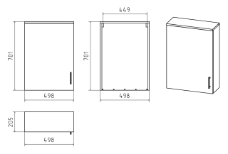 Подвесной шкаф Misty Купер 50см левый белый