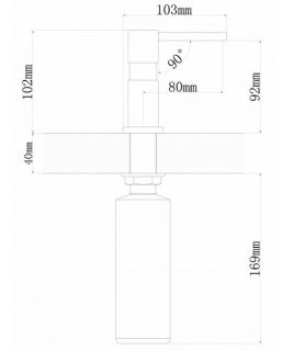 Дозатор для кухонной мойки Florentina Квадро нержавеющая сталь