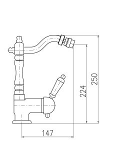 Смеситель для биде Rav Slezak  LABE L008.5/9 хром