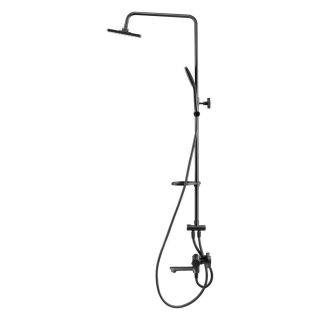 Душевая стойка Swedbe Hermes 5115B с термостатическим смесителем для ванны чёрный