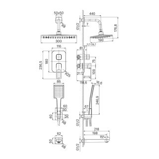 Душевой комплект IDDIS Slide SLISB03i68 хром