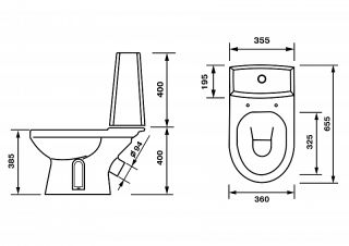Унитаз-компакт Оскольская керамика Леда Премиум белый 45901130055