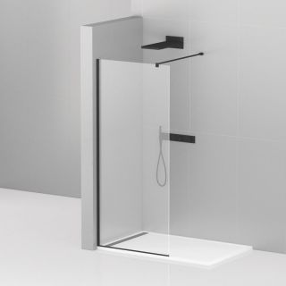 Душевая перегородка CEZARES LIBERTA-L-1-130-120-C-NERO кронштейн 120см