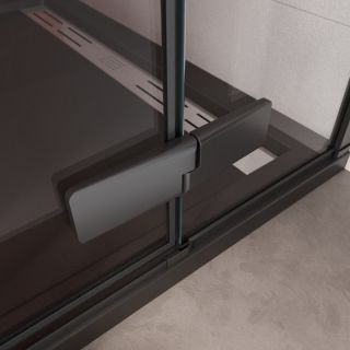 Душевая дверь CEZARES LINER-B-12-90-C-NERO-L левая чёрный матовый