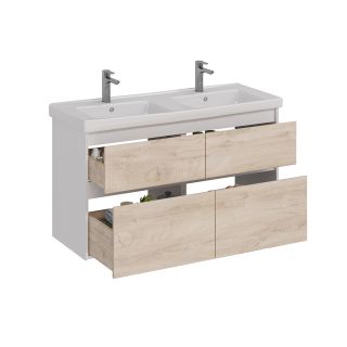 Тумба под раковину Lemark Combi LM03C125T-dub 120 см белый глянец