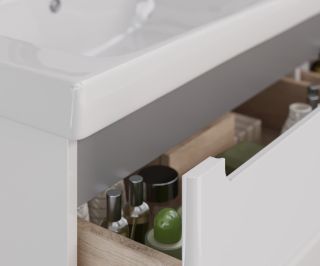 Тумба под раковину Lemark Buno LM04B125T 120 см белый глянец