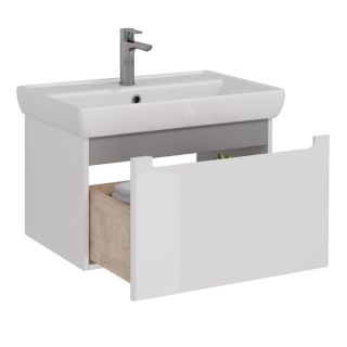 Тумба под раковину Lemark Buno mini LM05BM70T 70 см белый глянец