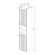 Шкаф-колонна Lemark Romance LM07R35P 35 см подвесной белый глянец