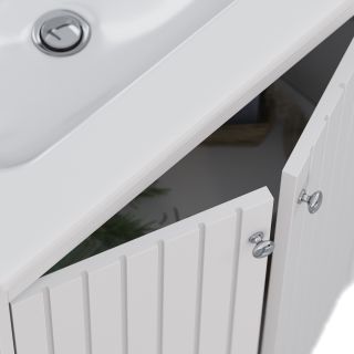 Тумба под раковину Lemark Romance LM07R80T 80 см белый глянец