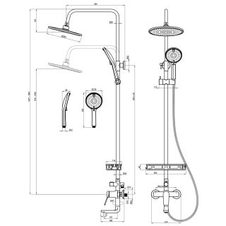 Душевая стойка Lemark Ortus LM11362C хром