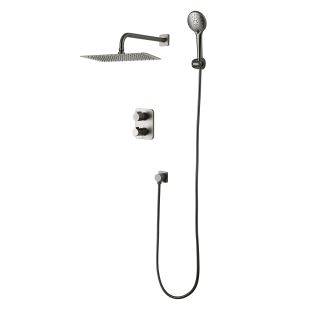 Душевой комплект Lemark Bronx LM3749GM с термостатом графит