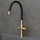 Смеситель для кухни Lemark Expert LM5083LGN-Black с подключением к фильтру с питьевой водой чёрный/золото