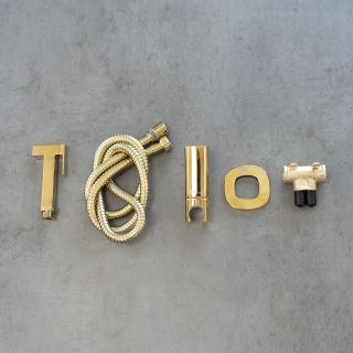 Гигиенический душ со смесителем Lemark Solo LM7172G золото