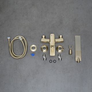 Гигиенический душ со смесителем Lemark Ursus LM7219BG брашированное золото