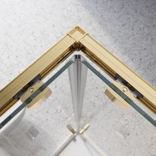 Душевой уголок BelBagno LUCE-A-2-100-C-ORO золото