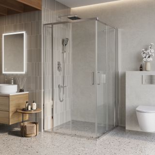Душевой уголок BelBagno LUCE-A-22-80+25-C-Cr хром