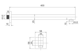 Кронштейн для верхнего душа IDDIS Optima Home OPH40BSi61 чёрный матовый