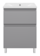 Напольная тумба под раковину Misty Лаки 60 см П-Лак-01060-5012Я серый