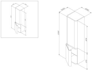 Шкаф Am.pm Sensation M30CHR0406TF правый 40 см табачный дуб