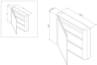 Зеркало-шкаф Am.Pm Sensation M30MCL0801TF левый 80 см табачный дуб