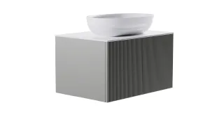 Тумба с раковиной Astra-Form М-40 4631177713545 80 см серый матовый
