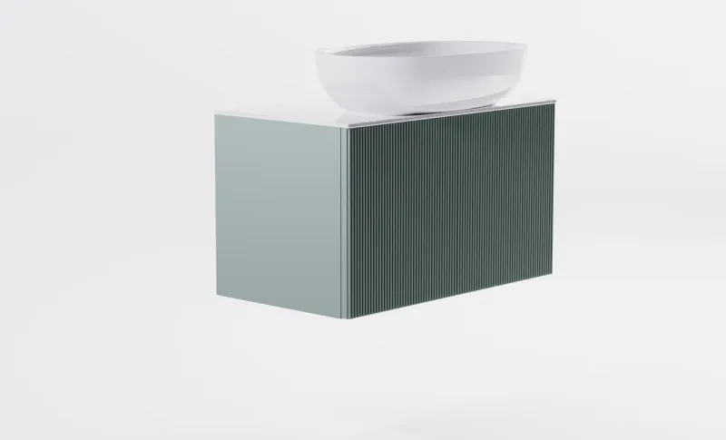 Тумба с раковиной Astra-Form М-40 Slim 4631177714528 80 см зелёный матовый