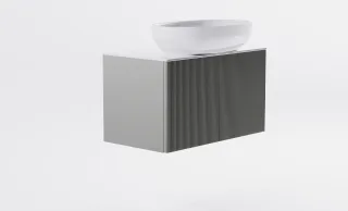 Тумба с раковиной Astra-Form М-40 Slim 4631177714542 80 см серый матовый