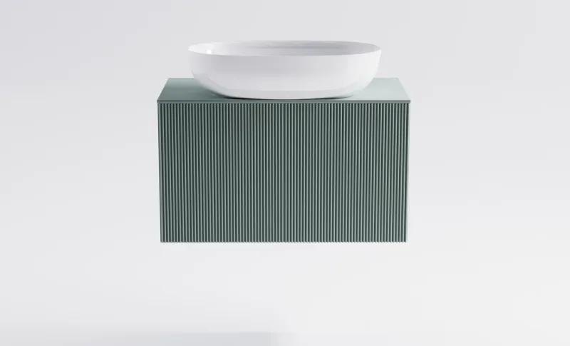 Тумба с раковиной Astra-Form М-40 Slim 4631177715907 70 см зелёный матовый