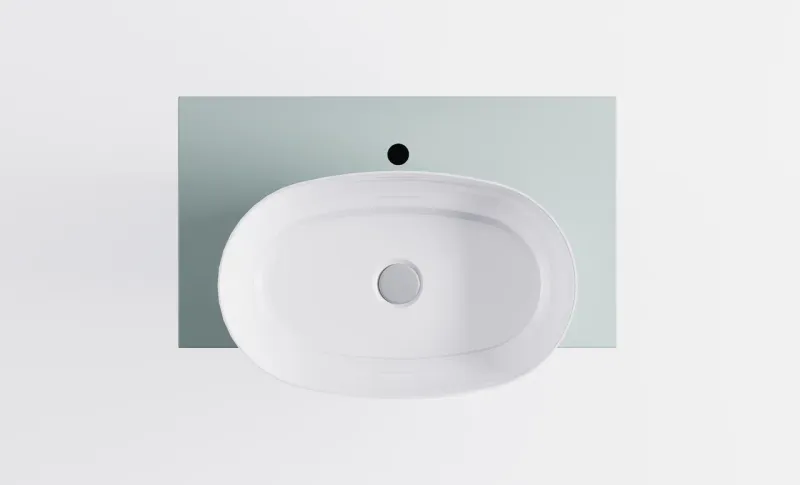 Тумба с раковиной Astra-Form М-40 Slim 4631177715907 70 см зелёный матовый