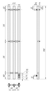Полотенцесушитель электрический Point Деметра PN12822W П3 12x120см белый