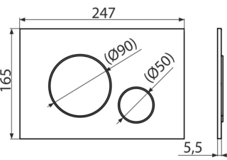 Кнопка управления AlcaPlast золотая M675