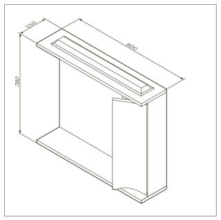 Зеркало-шкаф Am.Pm Like M80MPR0801WG правый 80 см белый