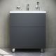 Am.pm Gem M90FSX07522GM32  тумба под раковину 75 см графит матовый