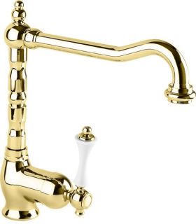 Смеситель кухонный однорычажный, золото Cezares MARGOT-LLM2-03/24-Bi