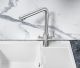 Смеситель для кухни Milacio Ultra MCU.553.SS под фильтр с краном для питьевой воды нержавеющая сталь