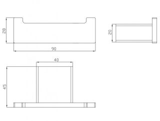 Крючок двойной Milacio Ultra MCU.950.SS нержавеющая сталь