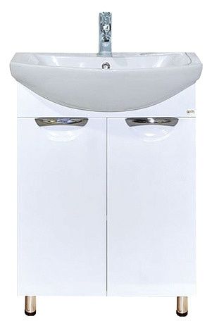 Напольная тумба под раковину Misty Лаванда 50см белый